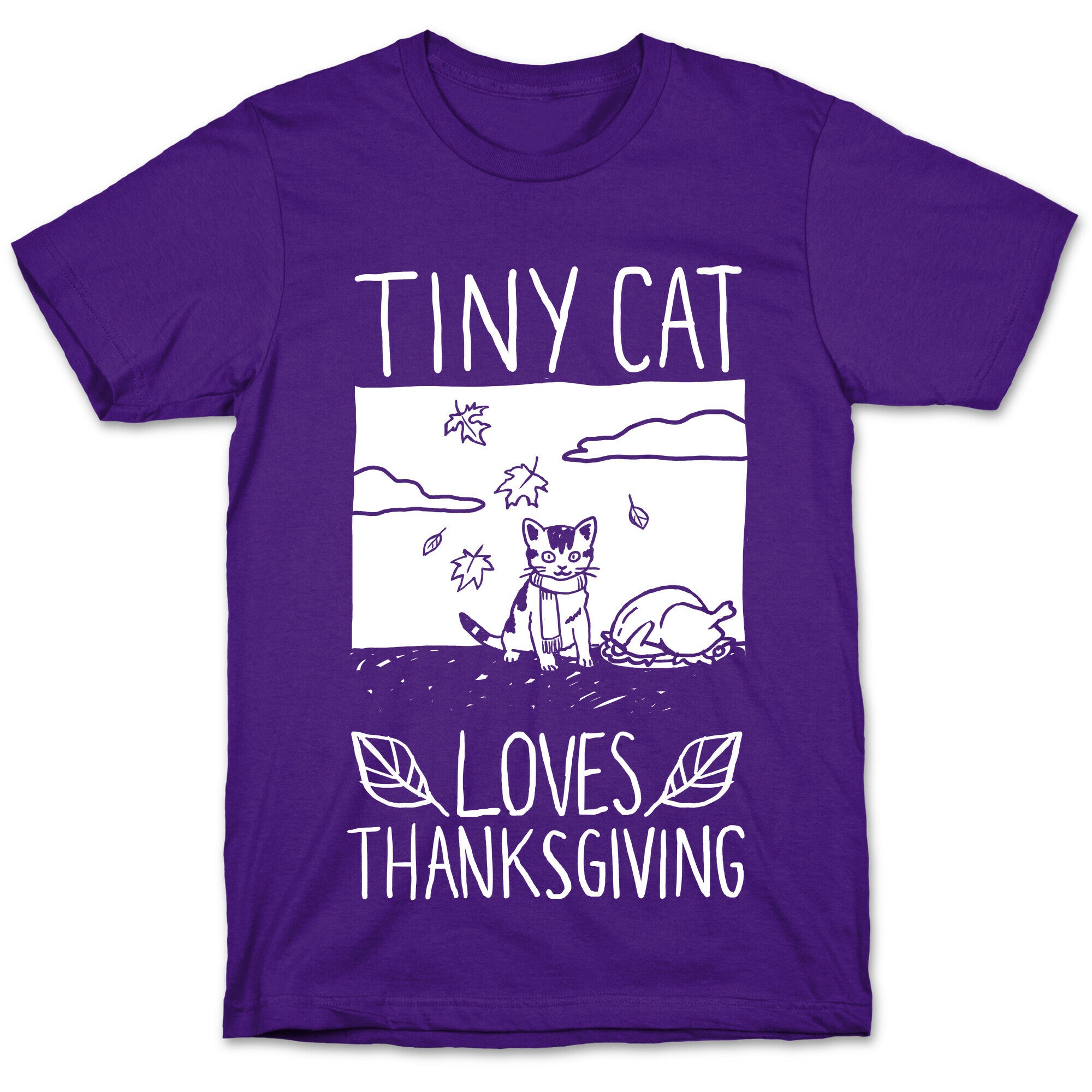 Tiny Cat Loves Thanksgiving T-Shirt